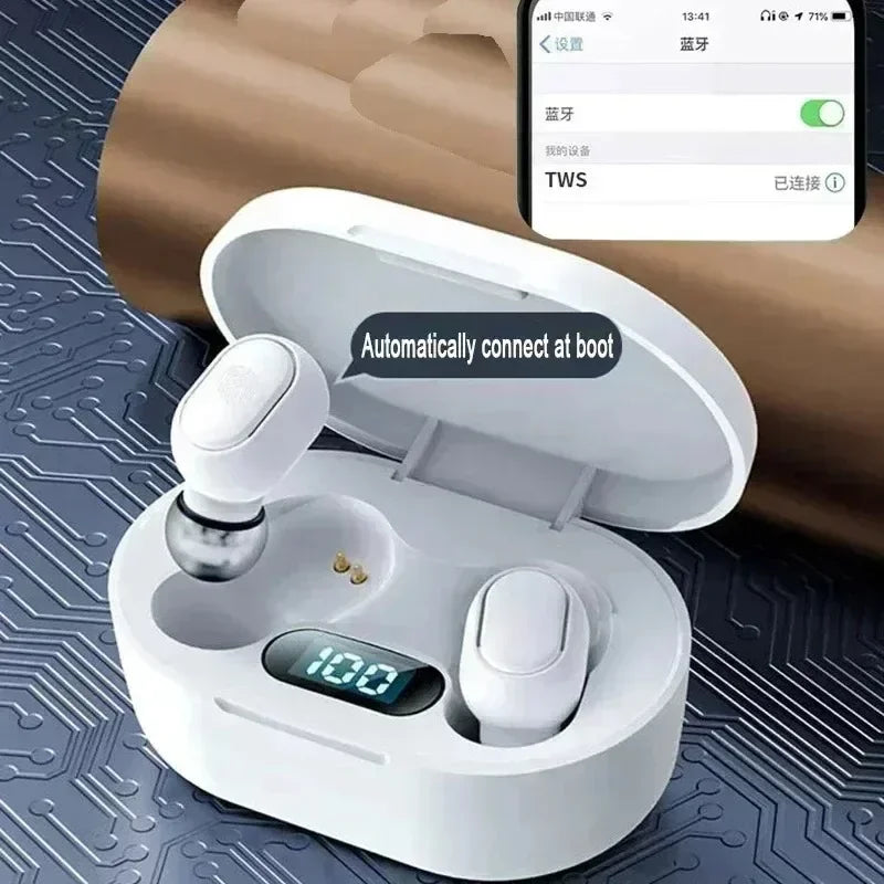 TWS Wireless Earphones Music Headset Bluetooth LED Display HiFi Earphone Waterproof Sport Wireless Headphone With Mic Earplugs