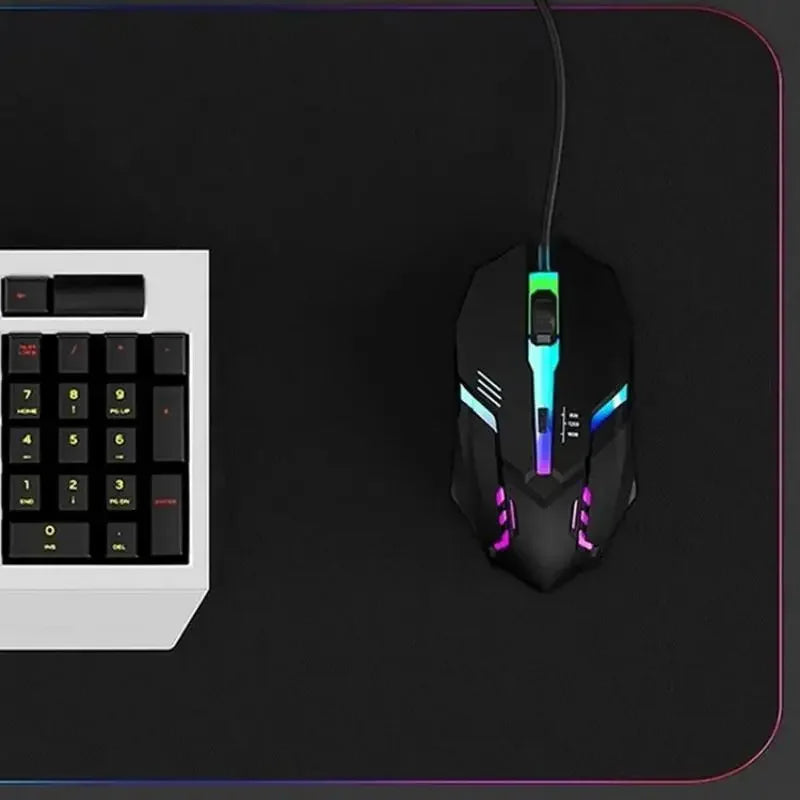 Latest high-quality ergonomic gaming mouse, suitable for desktop and laptop computers, 4-button USB RGB backlit mouse