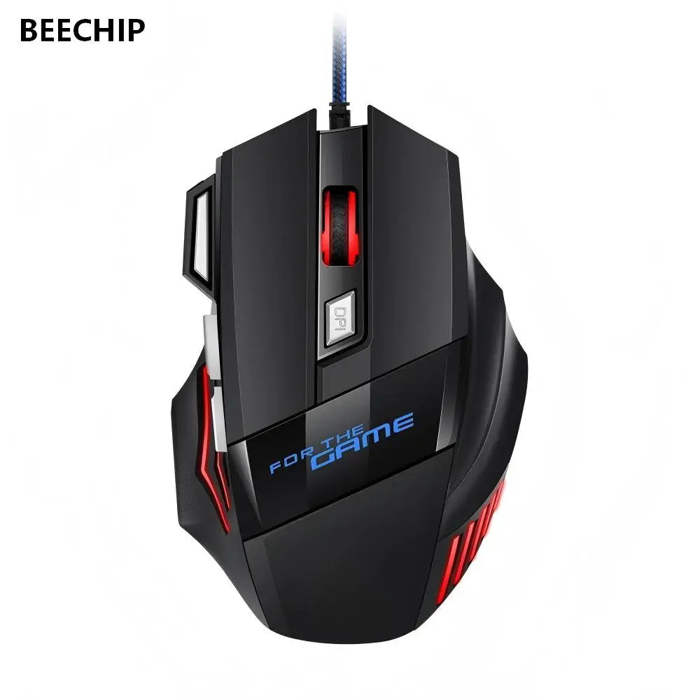 1 PC New Hyperspeed USB Gaming Mouse RGB Backlit Ergonomic Game Mice 7D Esports Wired Mouse for Laptop PC Gamer