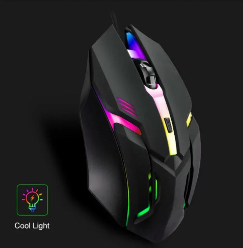 Latest high-quality ergonomic gaming mouse, suitable for desktop and laptop computers, 4-button USB RGB backlit mouse
