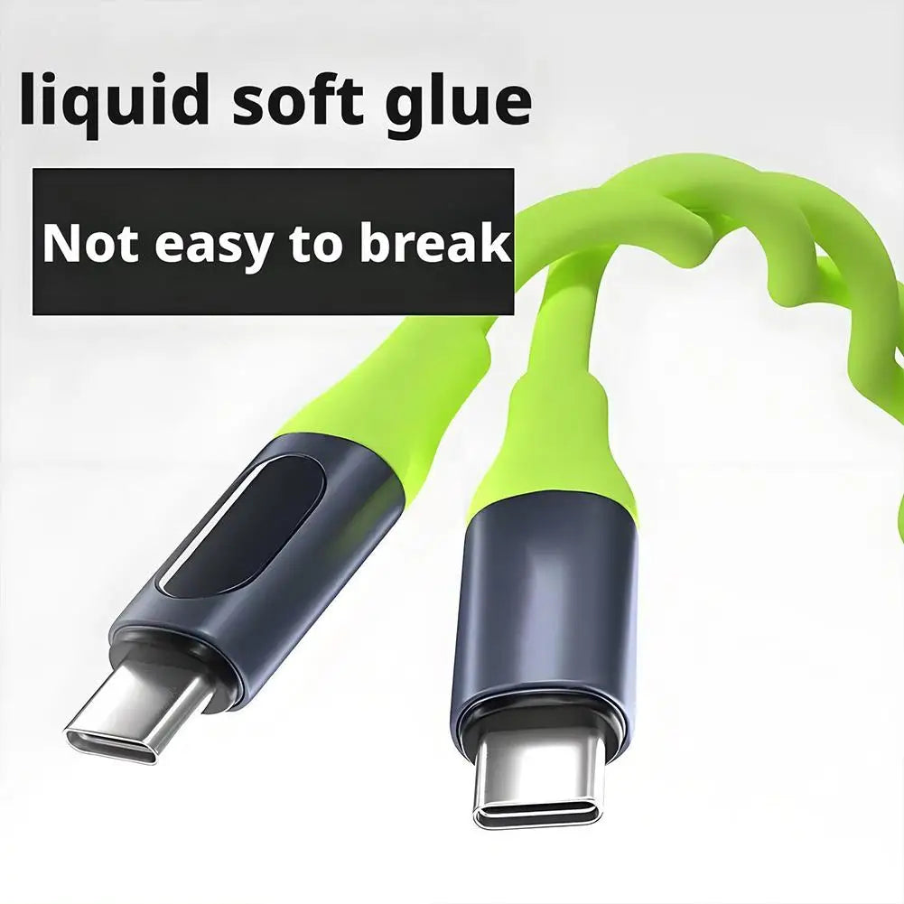 240W Type C to Type C Cable Phone Super Fast Charging Cable With LED Display USB To Type-C Data Cord For iPhone Xiaomi Samsung