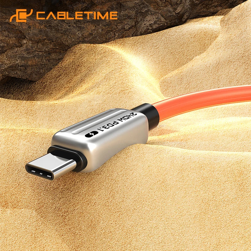 CABLETIME PD240W USB C Charger Cable PD3.1 for MacBook Samsung Xiaomi USB C to USB C PD Cable 48V5A Fast Charging Type C Cable